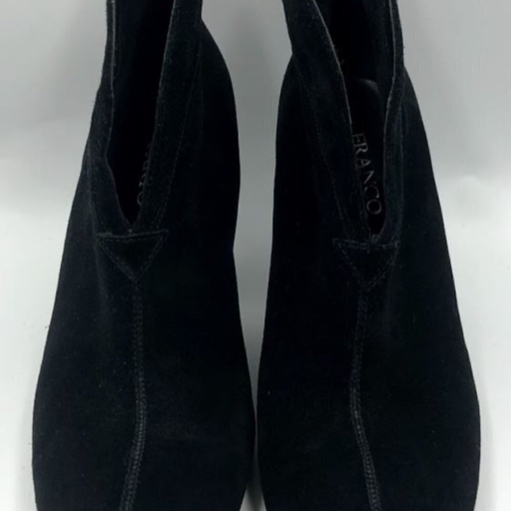 Franco Sarto Women's Black Suede Leather Booties - Picture 11 of 12
